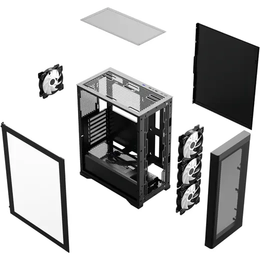 FRISBY 600w 80+ BRONZE FC-9480G Gaming Mid Tower PC Kasası