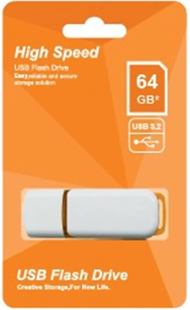 Elba 64GB Plastik Beyaz-Turuncu 3.2 USB Flash Bellek