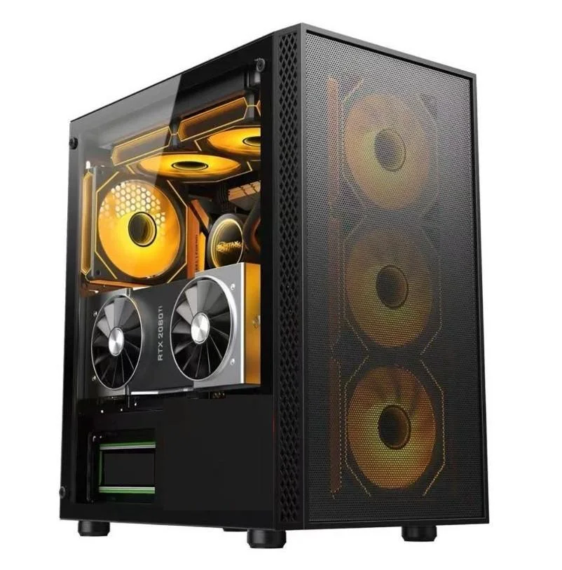 AZTECH SKY LINE AZT04 600W USB3.2 4x12CM RGB FAN TEMPERLİ CAM SİYAH ATX KASA
