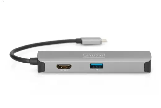 Digitus DA-70891 USB Tip C 5Port (USB-C™ Dock, 5 Port)x USB 3.0 port 2 x Kart okuyucu (SD-Mic alternatif görünüm