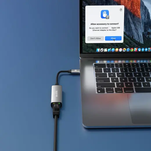 S-link SW-U336 Gri Metal Type-C to RJ45 Gigabit Dönüştürücü Çevirici Adaptör alternatif görünüm