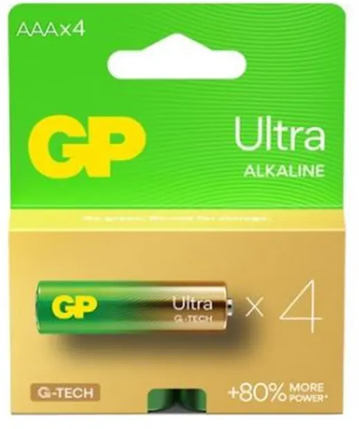 GP G-Tech LR03 AAA Boy Ultra Alkalin İnce Kalem Pil 4'lü Paket GP24AUMB-U4