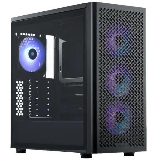 COOLERMASTER 750w 80+ Gold Elite 502 TG E502-KGNN75-S00 Gaming Mid-Tower PC Kasası görseli 5
