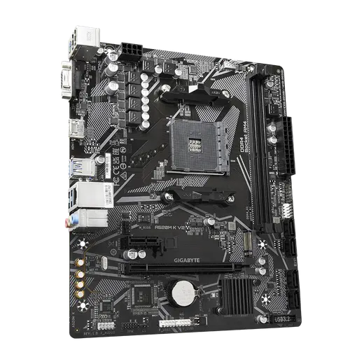 GIGABYTE A520M-K-V2 AM4 DDR4 SES GLAN HDMI/VGA SATA3 USB3.2 mATX görseli 3