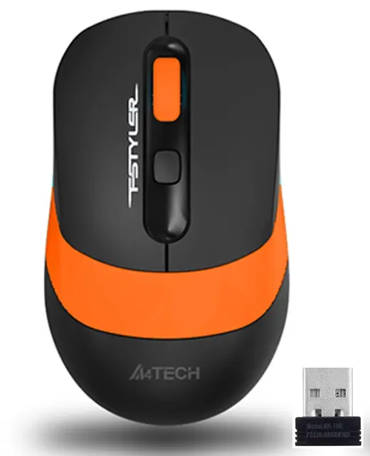 A4 TECH FG10 KABLOSUZ OPTIK MOUSE SIYAH/TURUNCU