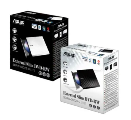 ASUS 8x SDRW-08D2S-U USB 2.0 Slim Harici DVD Yazıcı Siyah
