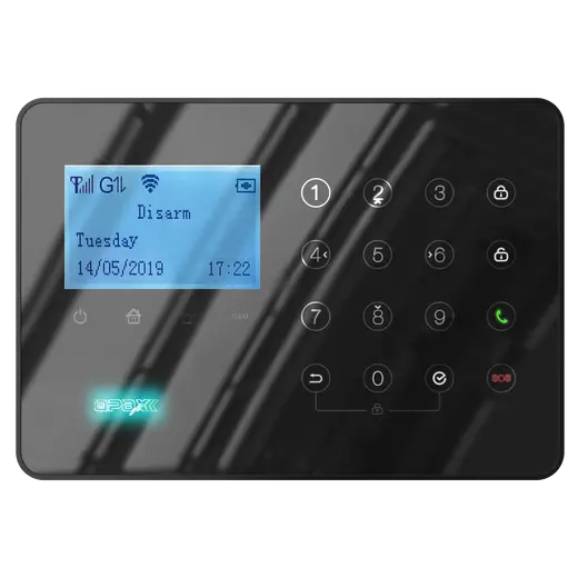 ARD-575 Siyah GPRS/GSM/WiFi Dokunmatik Kablolu Kablosuz Ev ve İşyeri Alarm Paneli görseli 7