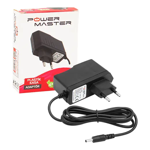 POWERMASTER PM-8113 12 VOLT - 1 AMPER 3.5*1.35 MM UÇLU PRİZ TİPİ ADAPTÖR görseli 3