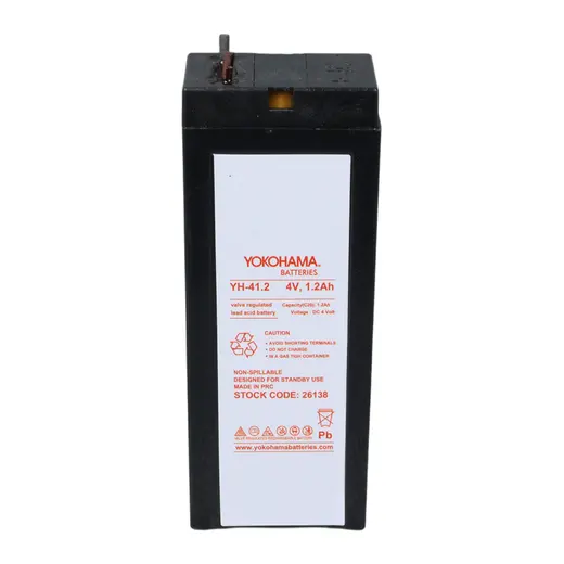 YOKOHAMA YH-41.2 4 VOLT - 1.2 AMPER KURU AKÜ (35.2 X 22 X 91 MM) görseli 3