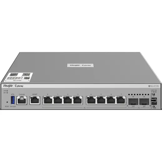 RUIJIE REYEE CYBREY RG-CF10S 8x 10/100/1000 +2x 1GE SFP FIREWALL + 12 AY LISANS