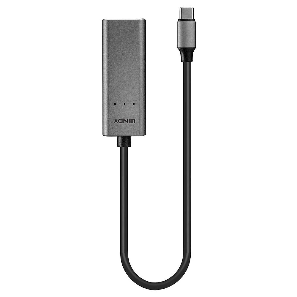 LINDY LIN-43314 USB 3.1 Tip C <-> 2.5G Ethernet Çevirici USB 3.2 Type C to 2.5G Ethernet Converter