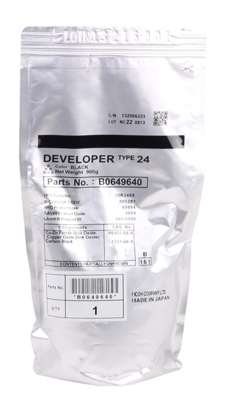 Ricoh TYPE-24 Orjinal Developer MP 7500 7000 8000 7502 7503 9002 9003 B0649640