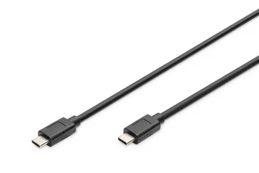 DIGITUS AK-300139-010-S USB Tip-C Bağlantı Kablosu, tip C Erkek <-> tip C Erkek, 1 metre, USB 3.2 Gen2, 5A, 10GB
