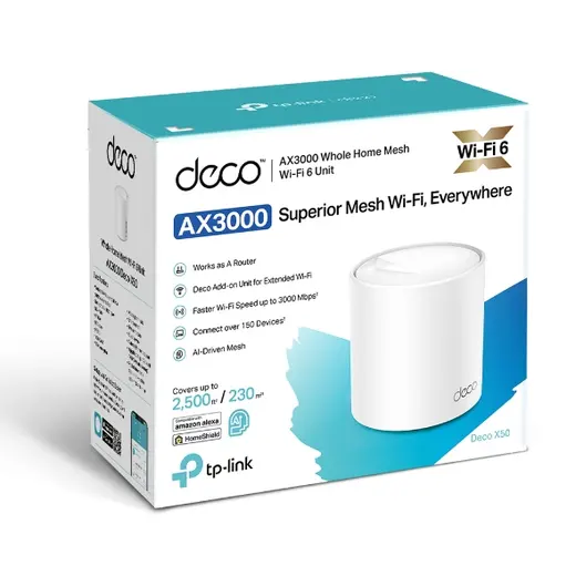 TP-LINK DECO X50 Wıfı6 AX3000 Dual Band Router görseli 1