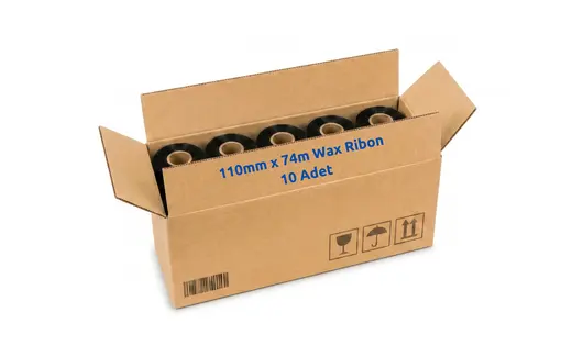 Ribon Wax 110mm X 74m out A410 10 lu KOLİ alternatif görünüm