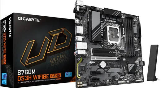 GIGABYTE B760M DS3H WIFI6E DDR5 HDMI VGA DP 1700p mATX görseli 4