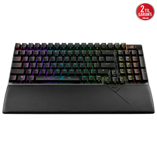 ASUS ROG Strix Scope II 96 Wireless NX Snow White - 96% RGB Mekanik Gaming Klavye - Tri-Mode 2.4GHz/BT/USB görseli 7