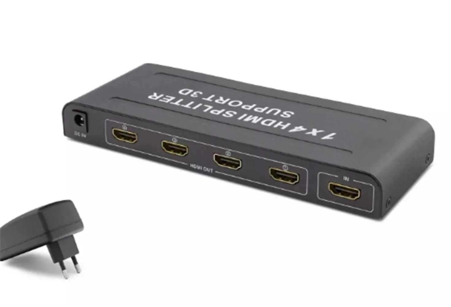 Hadron Hdx1294 4 Port Hdmi Splitter 1.4V 1080P 3D 1-In 4-Out Siyah (Giriş 1xHDMI-Çıkış 4 xHDMI)