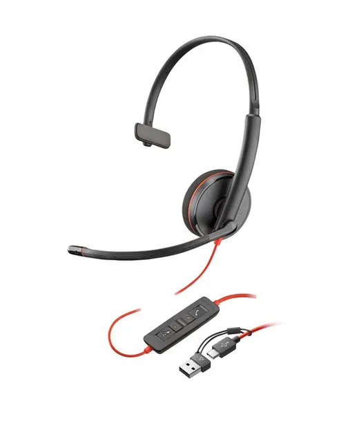 Poly BW 3210 Mono USB-C HS +USB-C/A görseli 7
