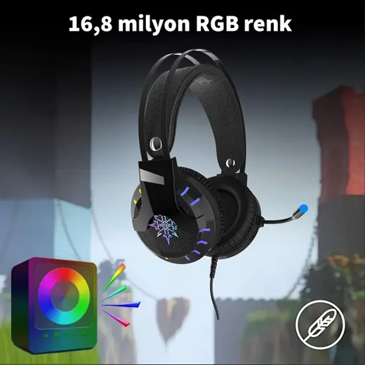 INCA 7.1 USB RGB Siyah Gaming Kulaklık IGK-X10 görseli 4