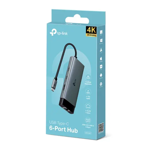 TP-Link UH6120C TYPE-C 6 Port Portatif Hub