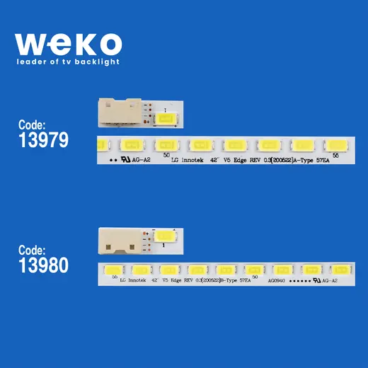WKSET-5265 13979X2 13980X2 42 V5 EDGE FHD REV 0.1 4 ADET LED BAR (57LED) alternatif görünüm