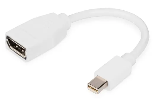DIGITUS DB-340405-001-W DisplayPort Adaptörü, mini DP Erkek DP Dişi, 0.15 metre , DP 1.2 uyumlu