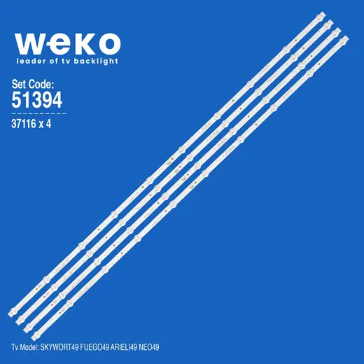 WKSET-6394 37116X4 HY-B490-03T3030A10 V1 11YZS0580102 4 ADET LED BAR