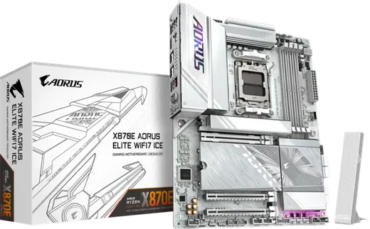 GIGABYTE X870E-A ELITE WIFI7 ICE DDR5 HDMI-DP TYPEC PCIE 5.0 AM5 ATX BEYAZ görseli 5