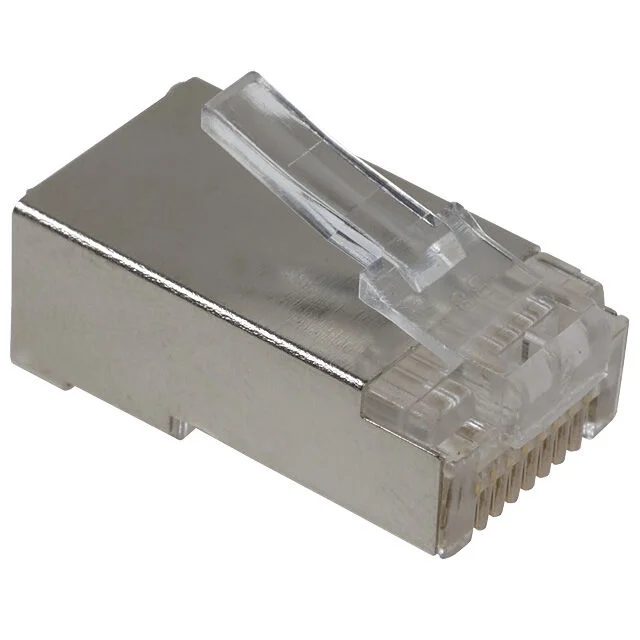 DIGITUS A-MO 8/8 SRS Modüler Fiş, Cat. 5E, RJ45, 8P8C, Zırhlı (Shielded), Yuvarlak Kablo Tipi