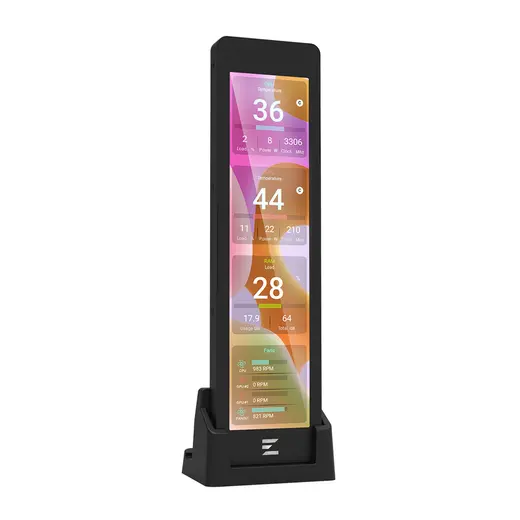 ZALMAN ZM-MF916 Black 9,16 inç IPS 1920×462 60 Hz USB Sistem İzleme Ekran Modülü + Stand alternatif görünüm