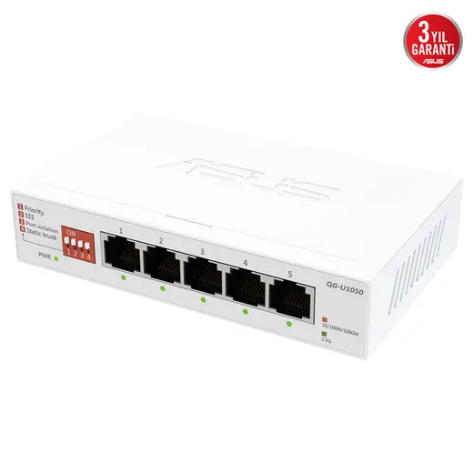 ASUS 5port 2.5GbE Yönetilemez Switch QG-U1050 görseli 4
