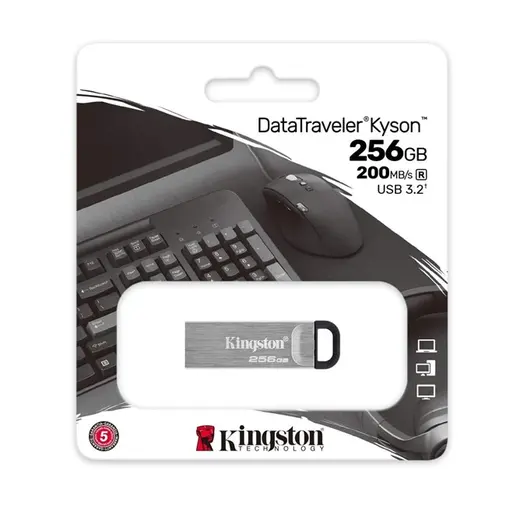 Kingston 256GB DT Kyson Usb 3.2 Gen1 DTKN/256GB görseli 3