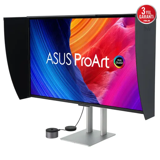 ASUS 31.5" OLED PROART PA32UCDMR-K 0.1MS 240HZ HDMI-DP Thunderbolt Grafik Tasarım Monitörü 3840x2160 görseli 7