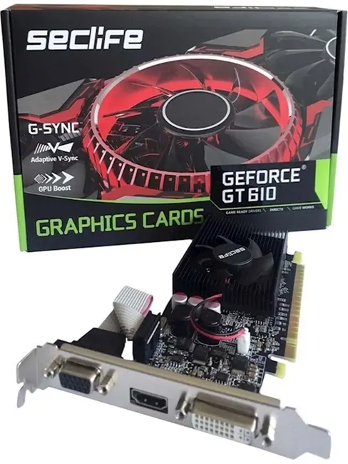 SecLife GT610 2GB DDR3 64bit HDMI DVI PCIe 16X v2.0 görseli 2