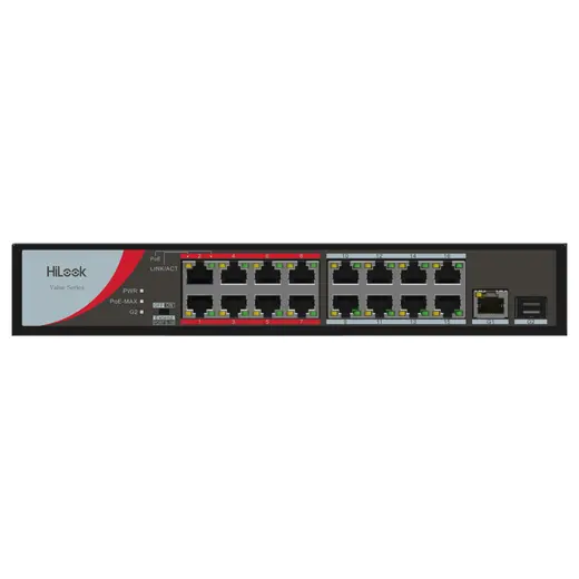 HiLook NS-0318P-130(B)(O-STD) 16Port 10/100 PoE+1x10/100/1000 RJ45+1xSFP Switch alternatif görünüm
