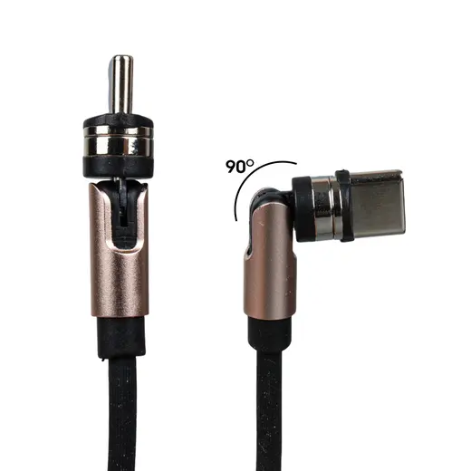 POWERMASTER PM-25906 SİYAH 3İN1 (TYPE C- LİGHTNİNG- MİCRO USB) MANYETİK UÇ TAŞINABİLİR ŞARJ KABLOSU alternatif görünüm