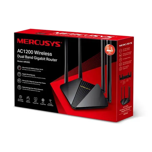 MERCUSYS MR30G WIFI5 AC1200 Dual Band Router görseli 2