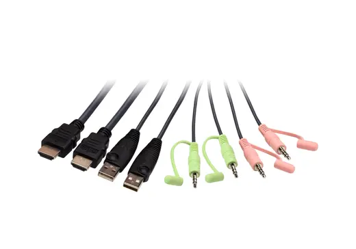 ATEN ATEN-CS22H 2 Port USB 4K KVM (Keyboard/Video Monitor/Mouse) Switch, Masaüstü Tip alternatif görünüm