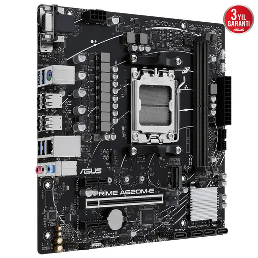 ASUS PRIME A620M-E-CSM DDR5 HDMI DP PCIE 4.0 AM5 mATX Kurumsal Anakart görseli 3
