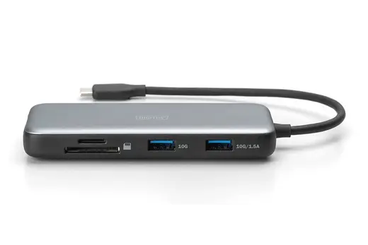 DIGITUS DA-70914 USB-C Docking Station, 7-port, 1 x HDMI 3 x USB 3.2 Gen 2, 1 x RJ45, 1 x SD,1 x MicroSD, 1 x PD görseli 3