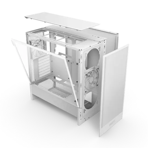 NZXT H5 FLOW CC-H52FW-01 Gaming Mid-Tower PC Kasası Beyaz görseli 2