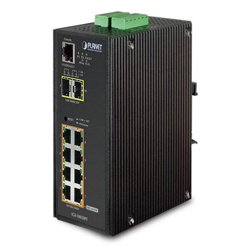 PLANET PL-IGS-10020PT Endüstriyel Tip Yönetilebilir Switch (Industrial Managed Switch) 8-Port 10/100/1000Base-TX IEEE