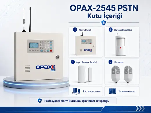 OPAX-2545 PSTN Kablolu ve Kablosuz Alarm Paneli görseli 7