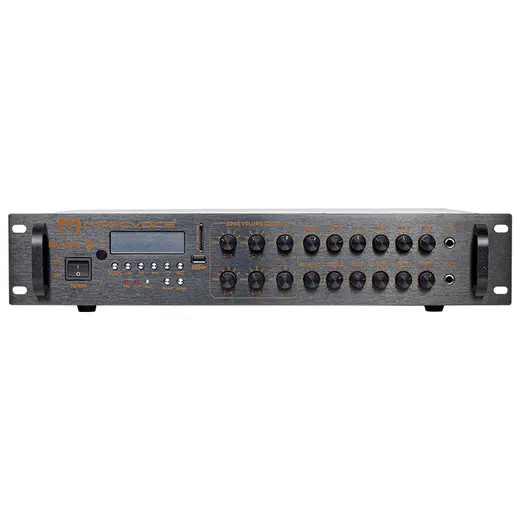 MAGICVOICE MV-1217 USB BT UK 6 ZON RMS 50W*1CH +4-16-70-100V TRAFOLU ANFİ alternatif görünüm