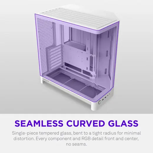 NZXT H6 RGB+ CC-H62FW-P1 Dual-Chamber Gaming Mid-Tower PC Kasası Beyaz görseli 6