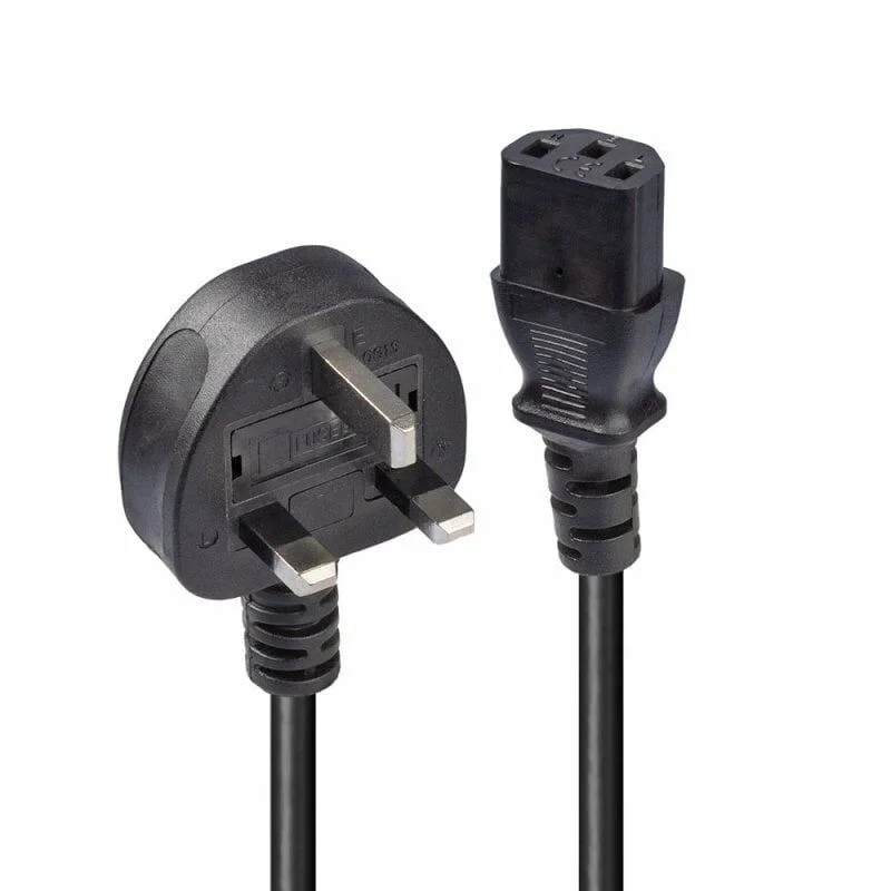 LINDY LIN-30433 UK 3 Pin Fiş - IEC C13 Şebeke Güç Kablosu, 2 metre UK 3 Pin Plug to IEC C13 Mains Power Cable, 2m
