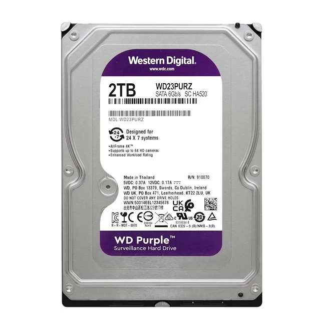 WD Purple 2TB 5400Rpm 64MB -WD23PURZ