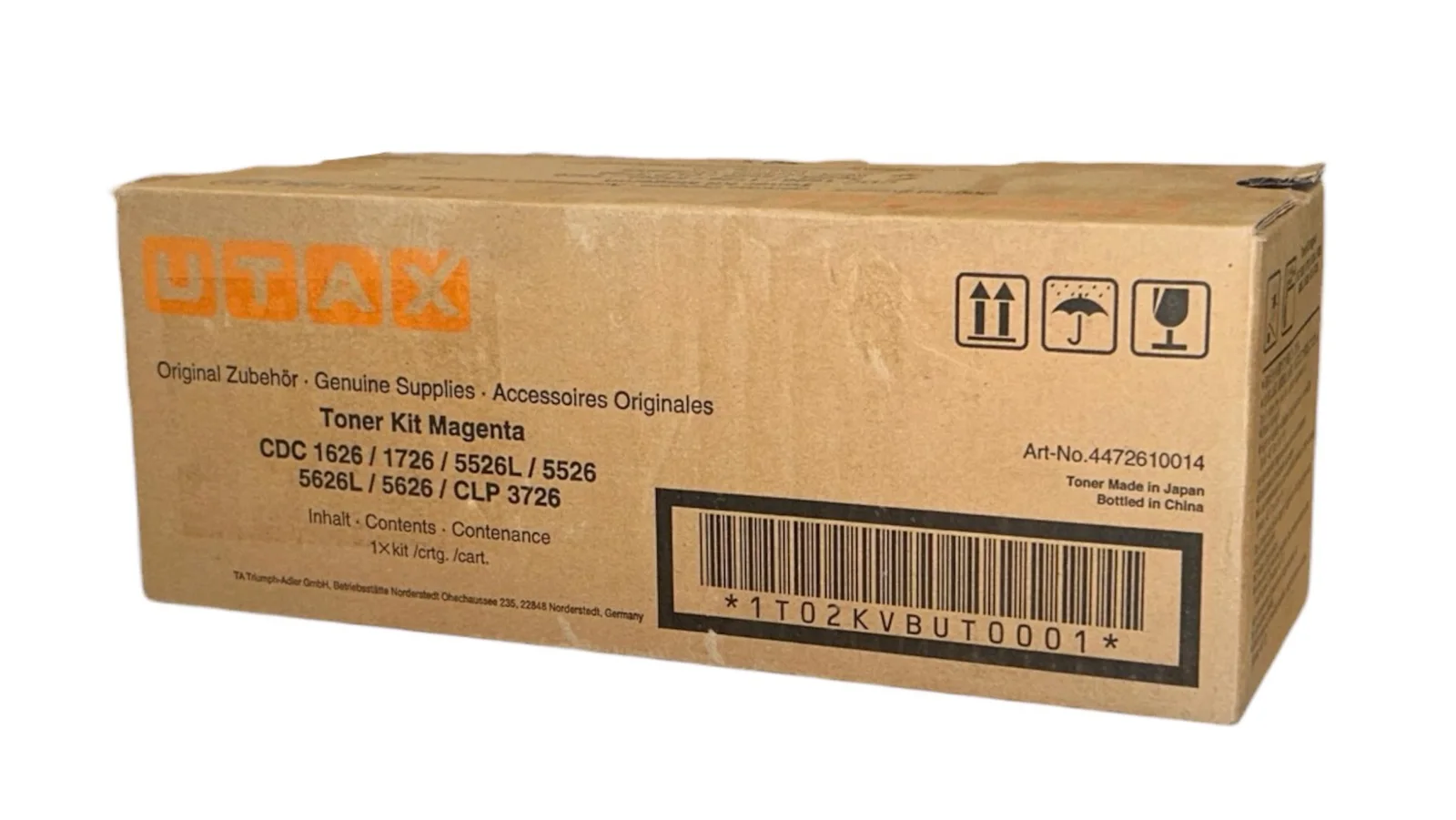 Utax CDC 1626 1726 3726 Orijinal Kırmızı Toner Triumph Adler DCC 5526 6526