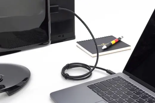 DIGITUS AK-300330-020-S USB Type-C Gen2 adapter / converter cable, Type-C to HDMI A M/M, 2m, 4K/60Hz, 18GB, bl, gold görseli 5